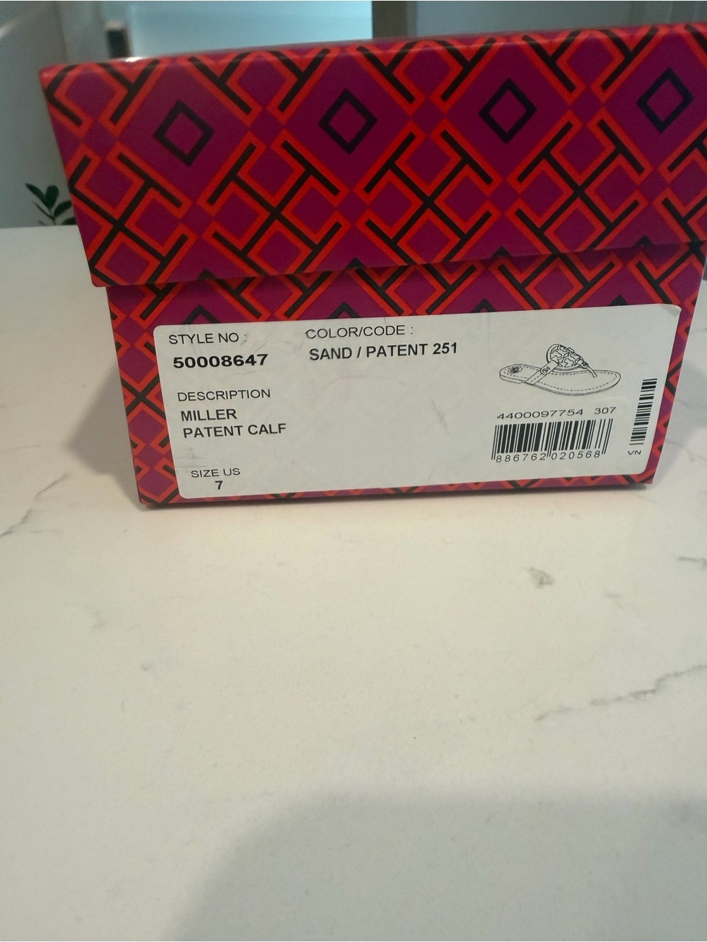Tory Burch Sand Patent Miller Sandals - Picture 3 of 3